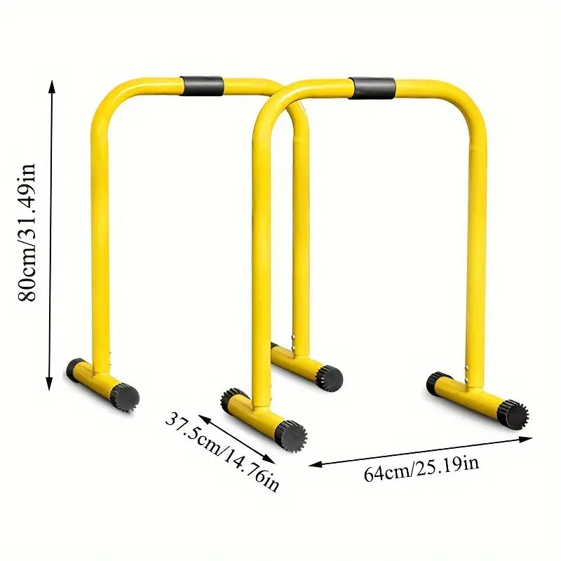 Multifunctional Height Adjustable Parallel Bars - Yellow